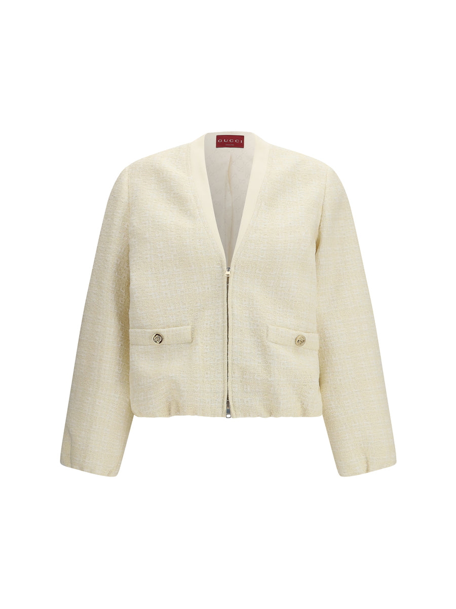 Gucci 53% Cotton blazer in beige