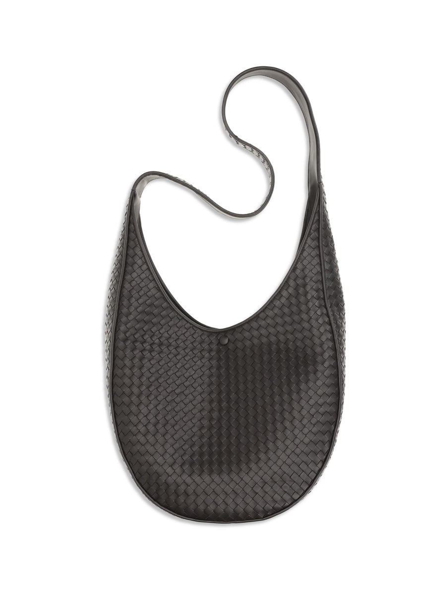 Shoulder Bag Ovetto Espresso Lambskin Espresso/brass