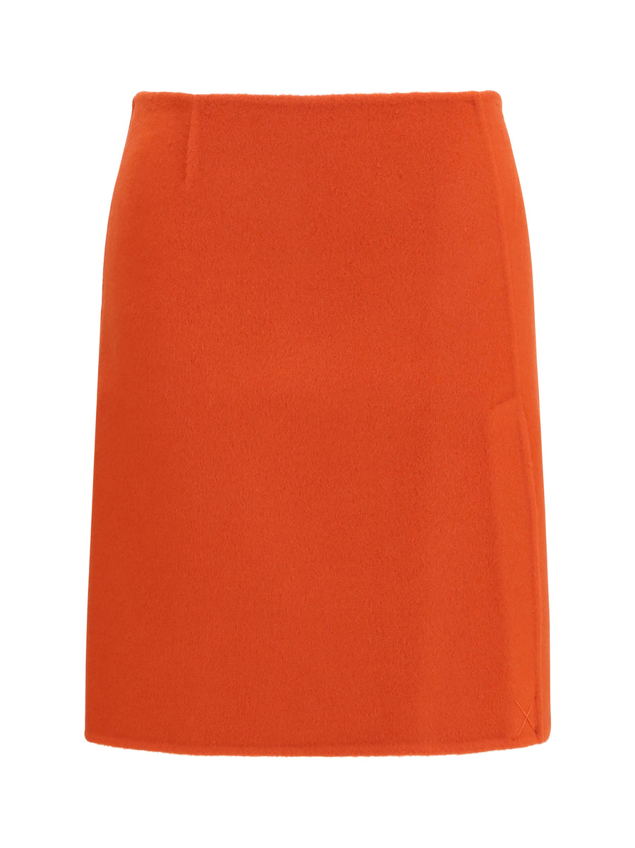 P.A.R.O.S.H. 100% Merino Wool skirt in orange
