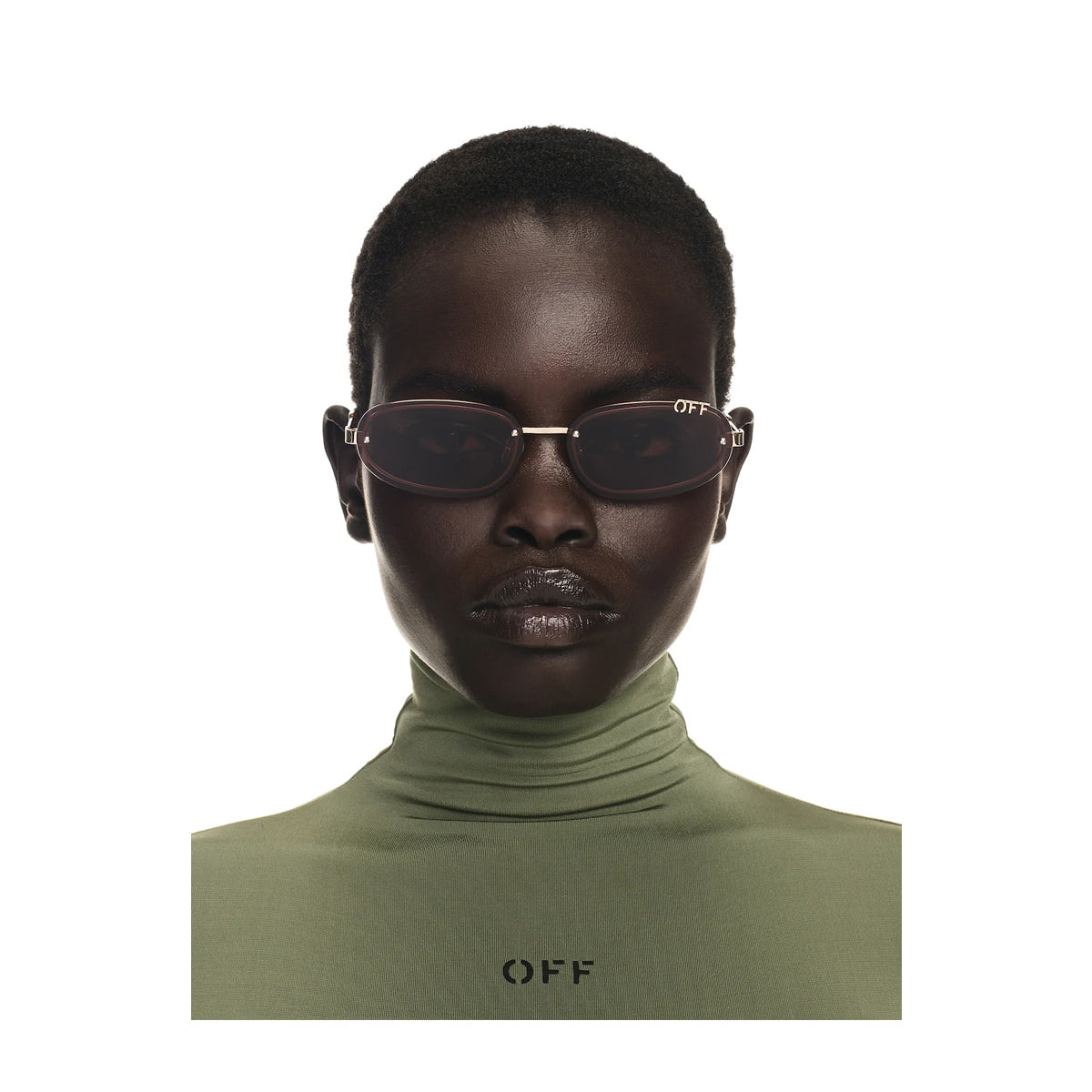 Off White OERI13M MIAMI 7664 Gold Brown Oro Metal Occhiali Da Sole