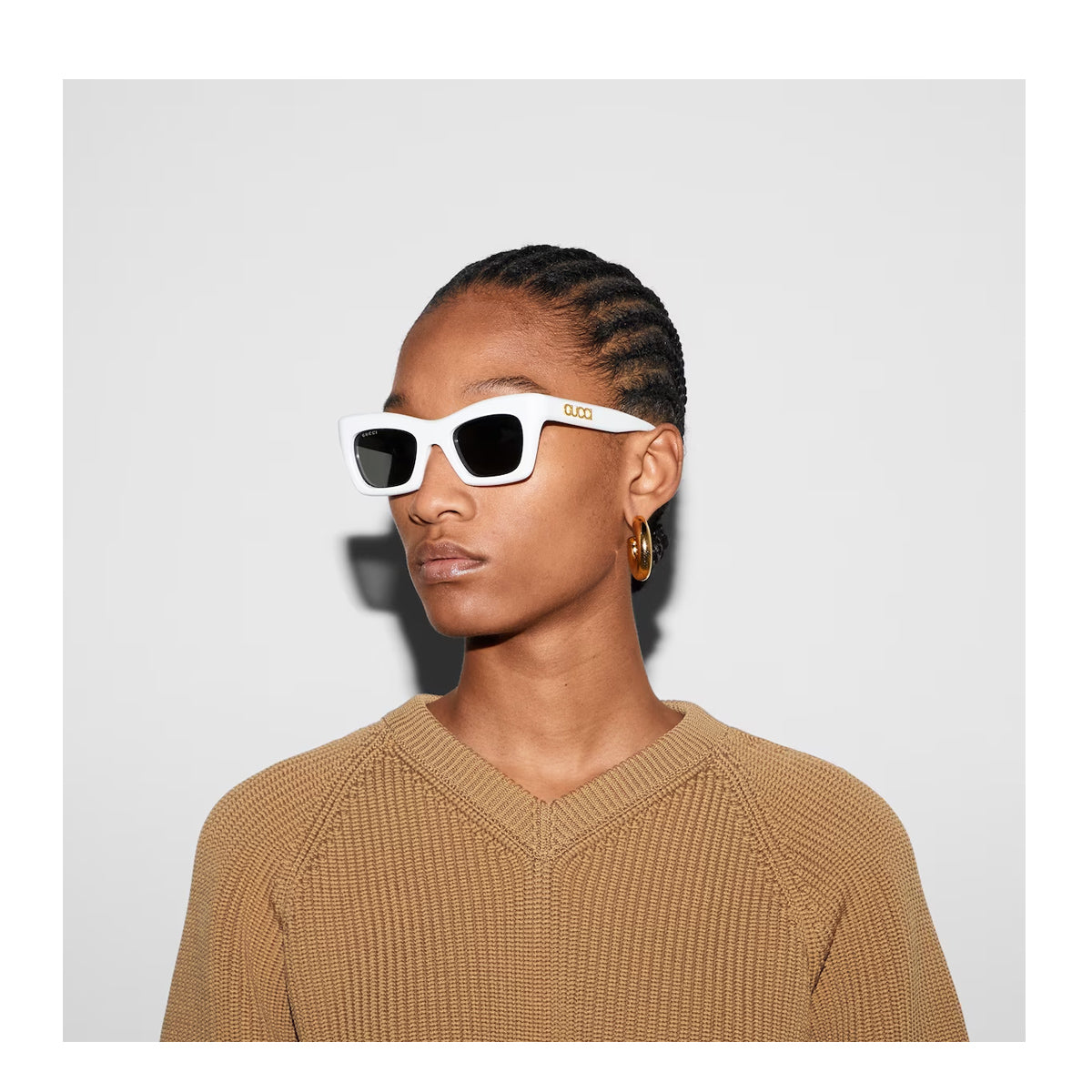 GG1773S Gucci Lido 002 Bianco Recycled Acetate Occhiali Sole