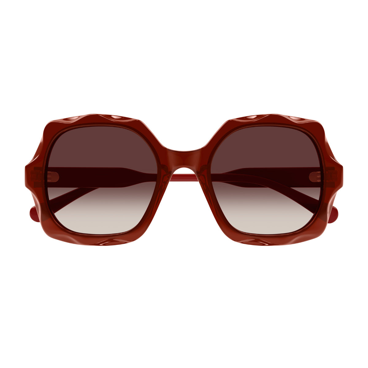 Chloé CH0226S Linea 006 Red Brown Rosso Acetate Occhiali Da Sole