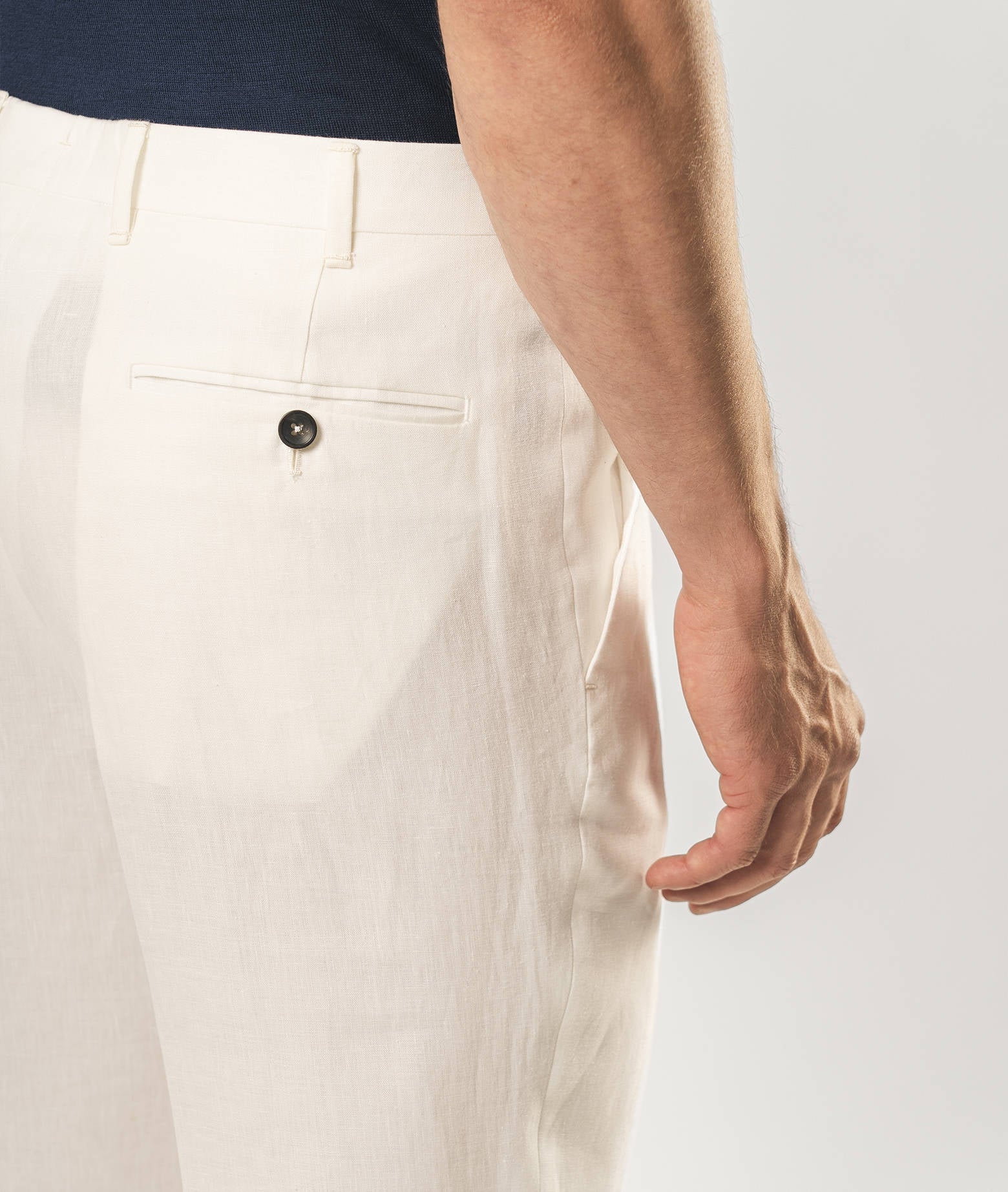 Linen Tousers Portofino White Tailored Made Trousers