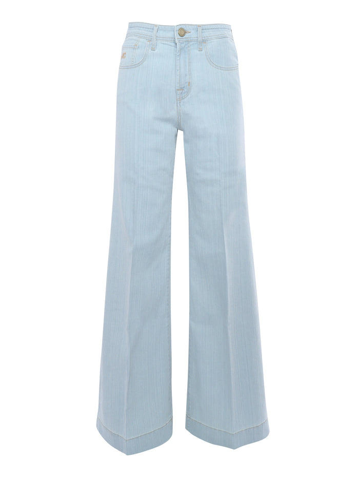 Light blue flared jeans Cotton Elastane
