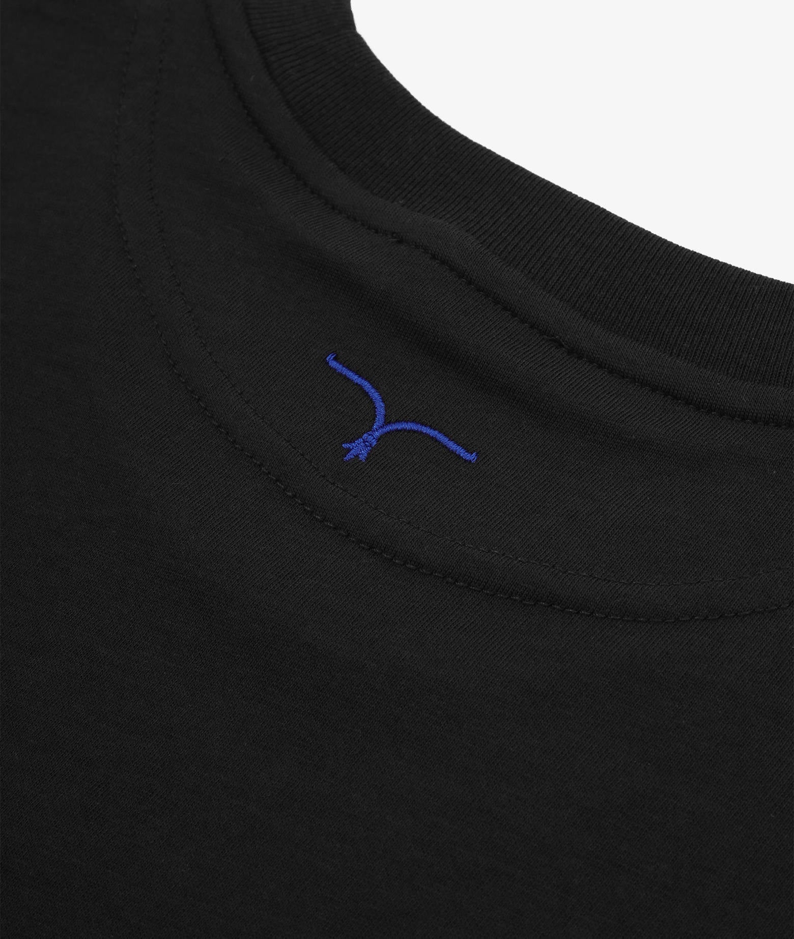 Cotton T-Shirt Panarea Black Round Neck