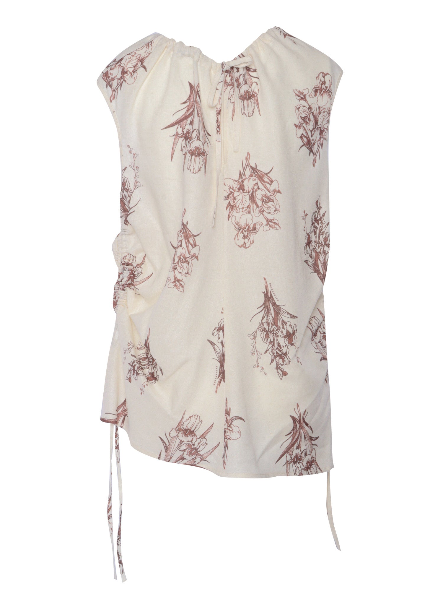 White top with prints Linen Viscose