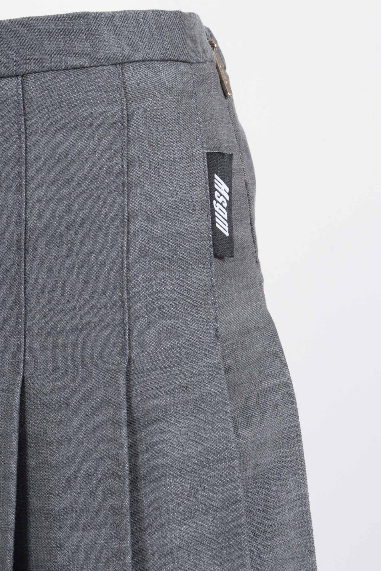CHAMBRAY SKIRT GIRL Grey Lyocell