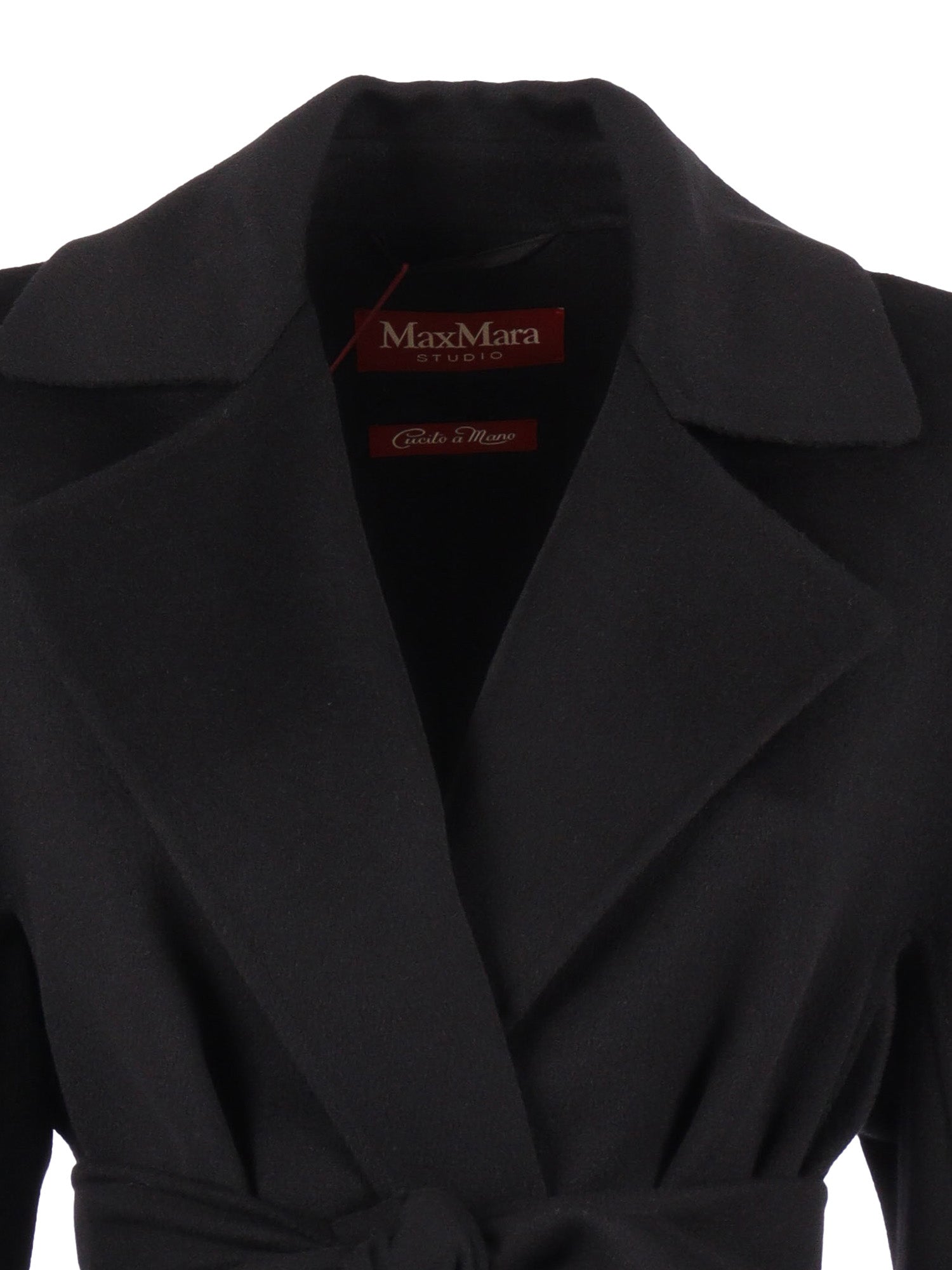 Coat Black Virgin Wool Silk Cashmere