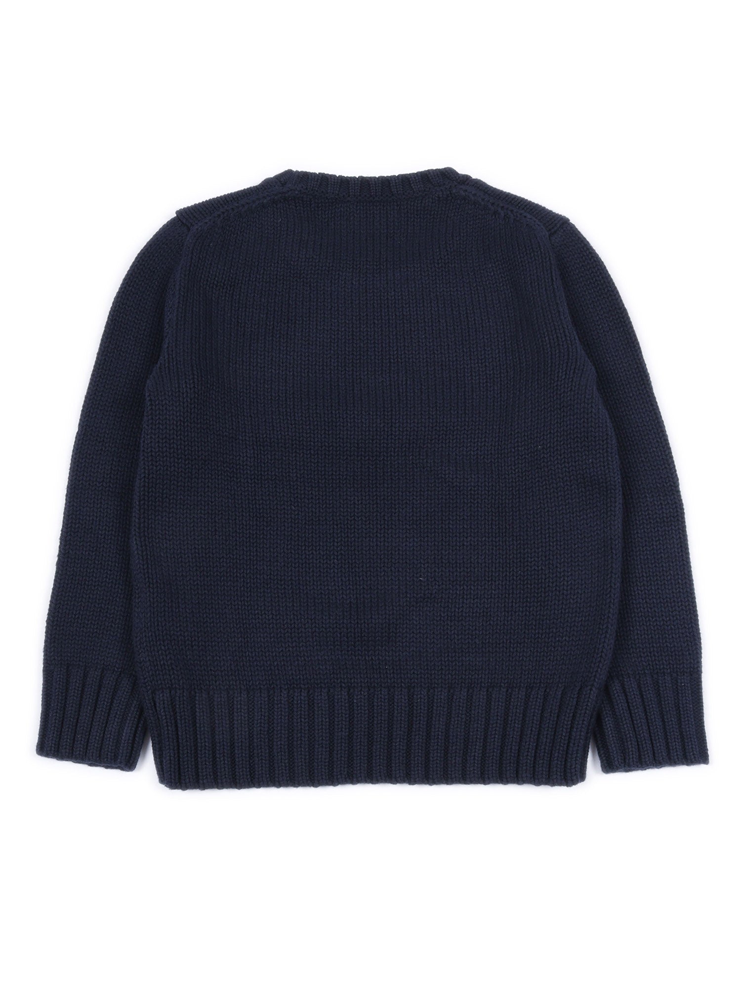 Flag Cn Swtr-Tops-Sweater Blue Cotton Crewneck