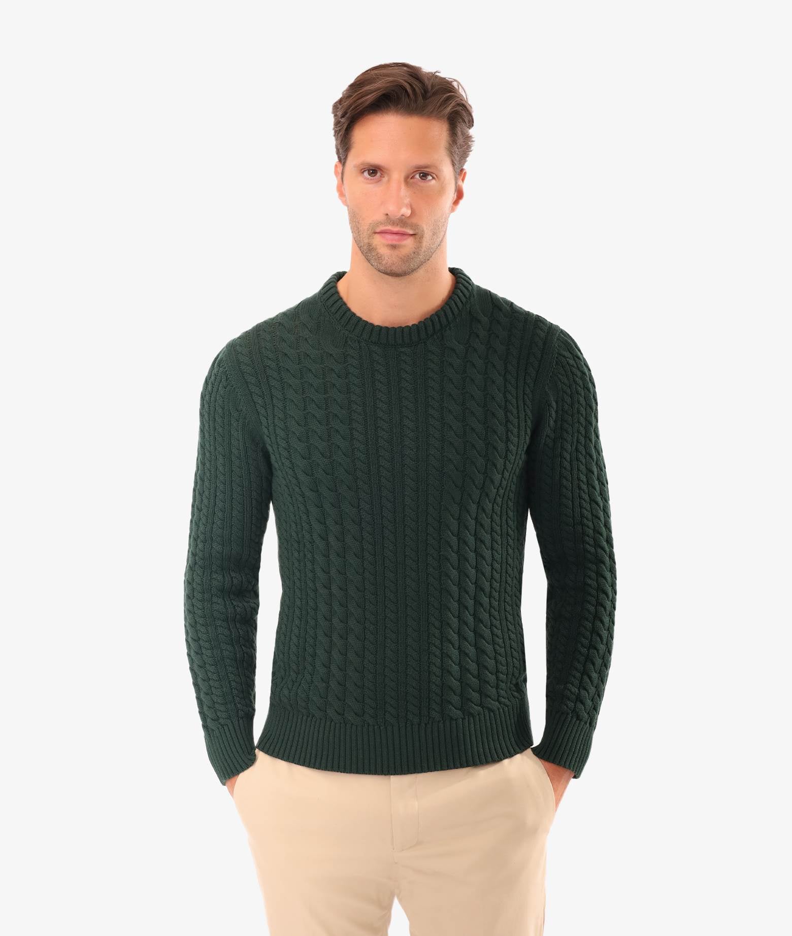 Cotton Sweater Bali White Maglieria Dis/lav Pesante