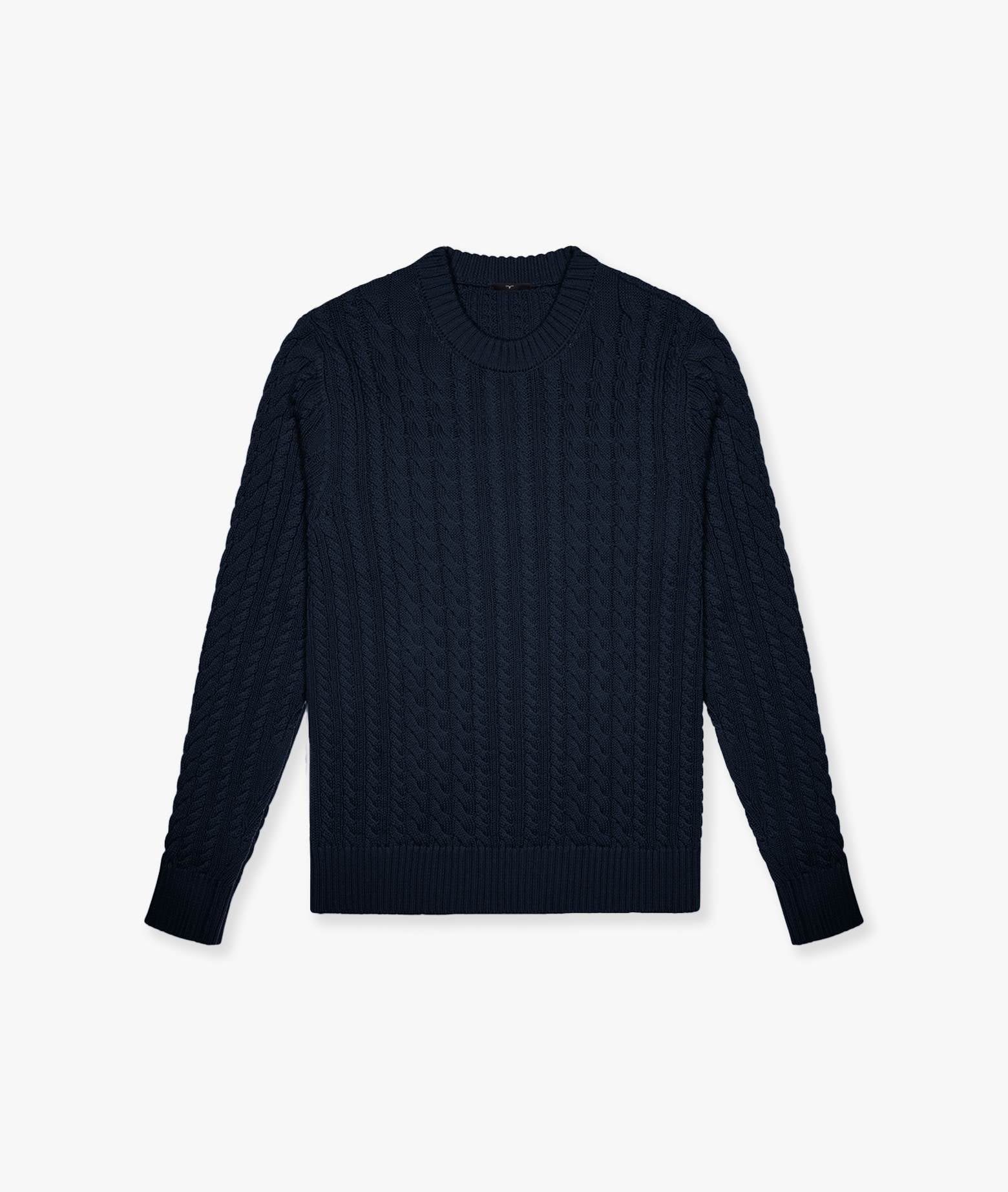 Cotton Sweater Bali Navy Maglieria Dis/lav Pesante