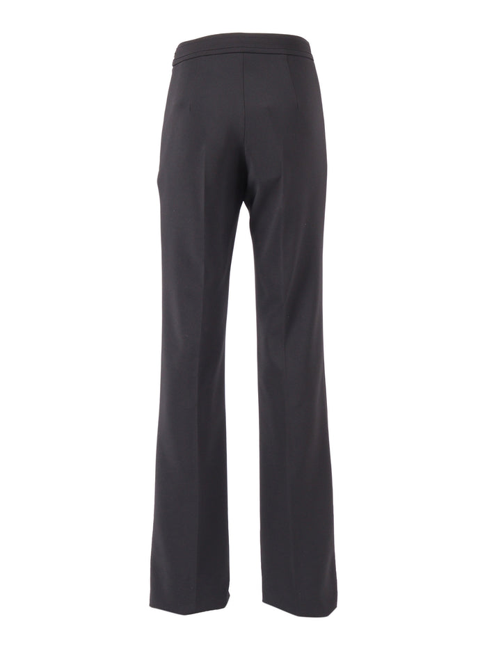 TROUSERS Black Polyester Elastane Pant