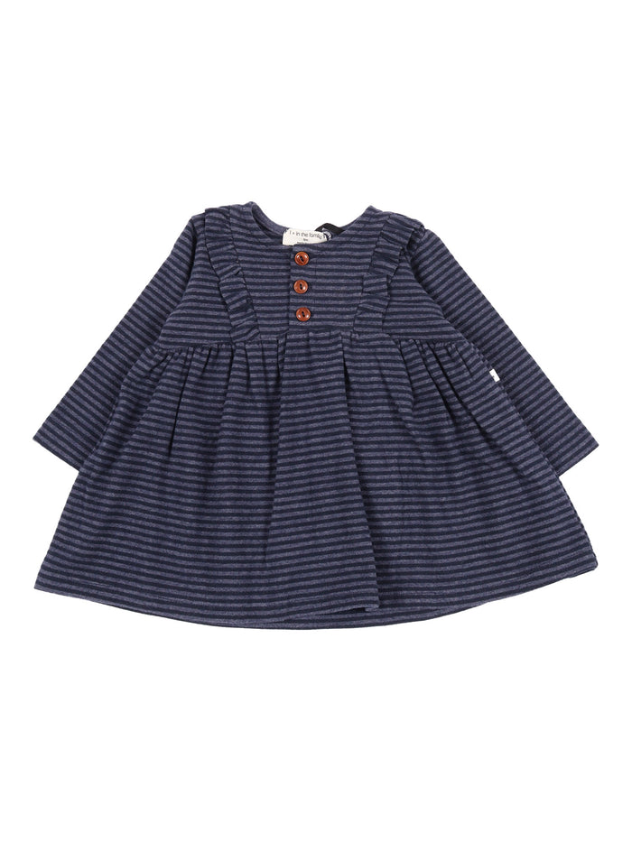 dress Blue Cotton Acetate Elastane