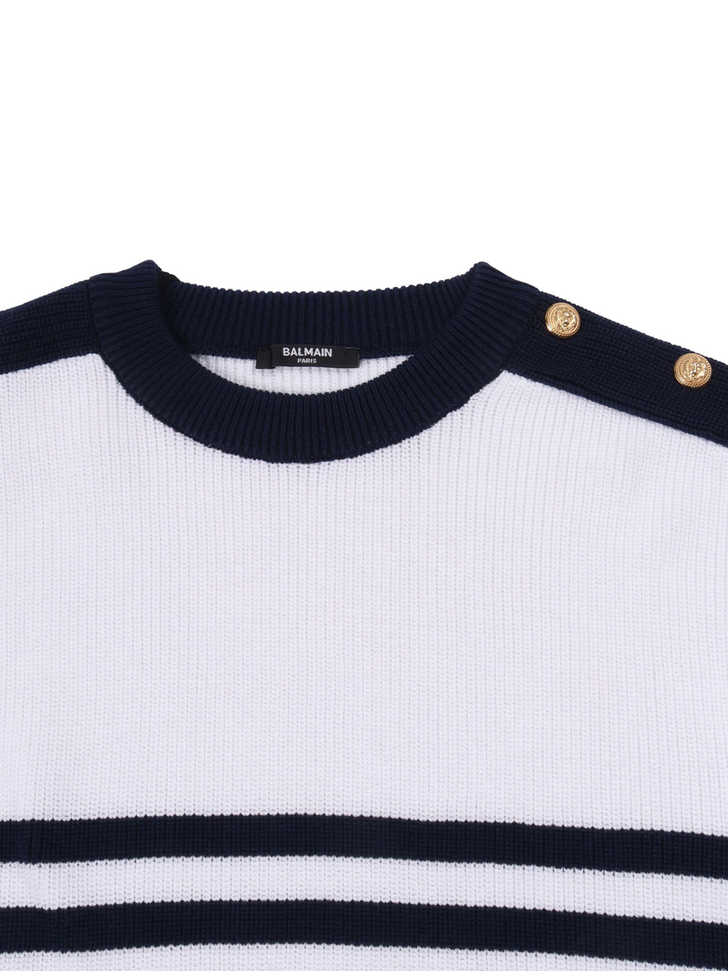 KNIT JUMPER White Cotton Elastane Crewneck