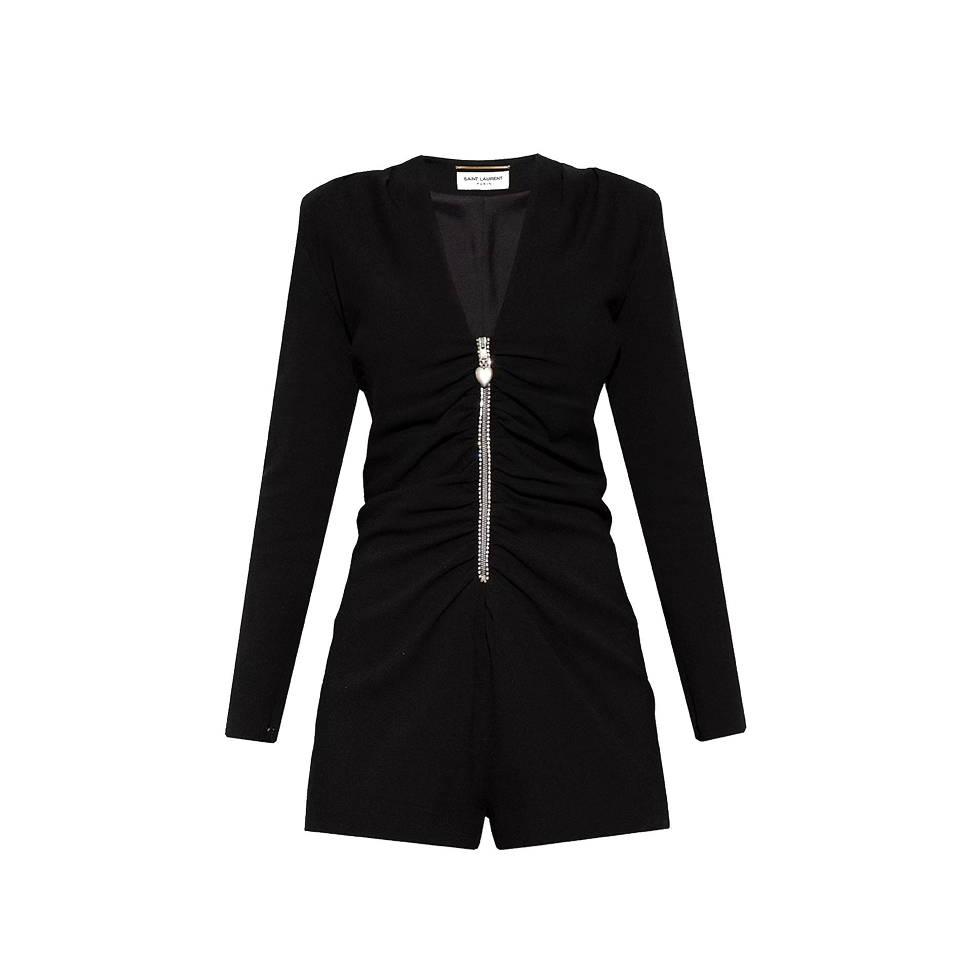 Long Sleeves Jumpsuit Black Acetate Viscose