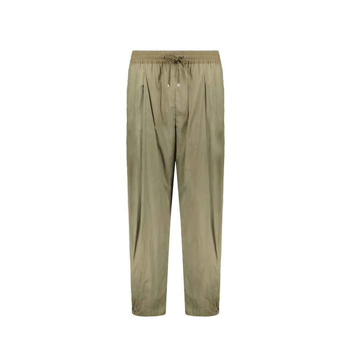 Herno Drawstring Elastic Waist Pants Green Elastane Polyamide