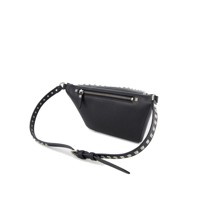 Garavani Rockstud Leather Belt Bag Black Calf