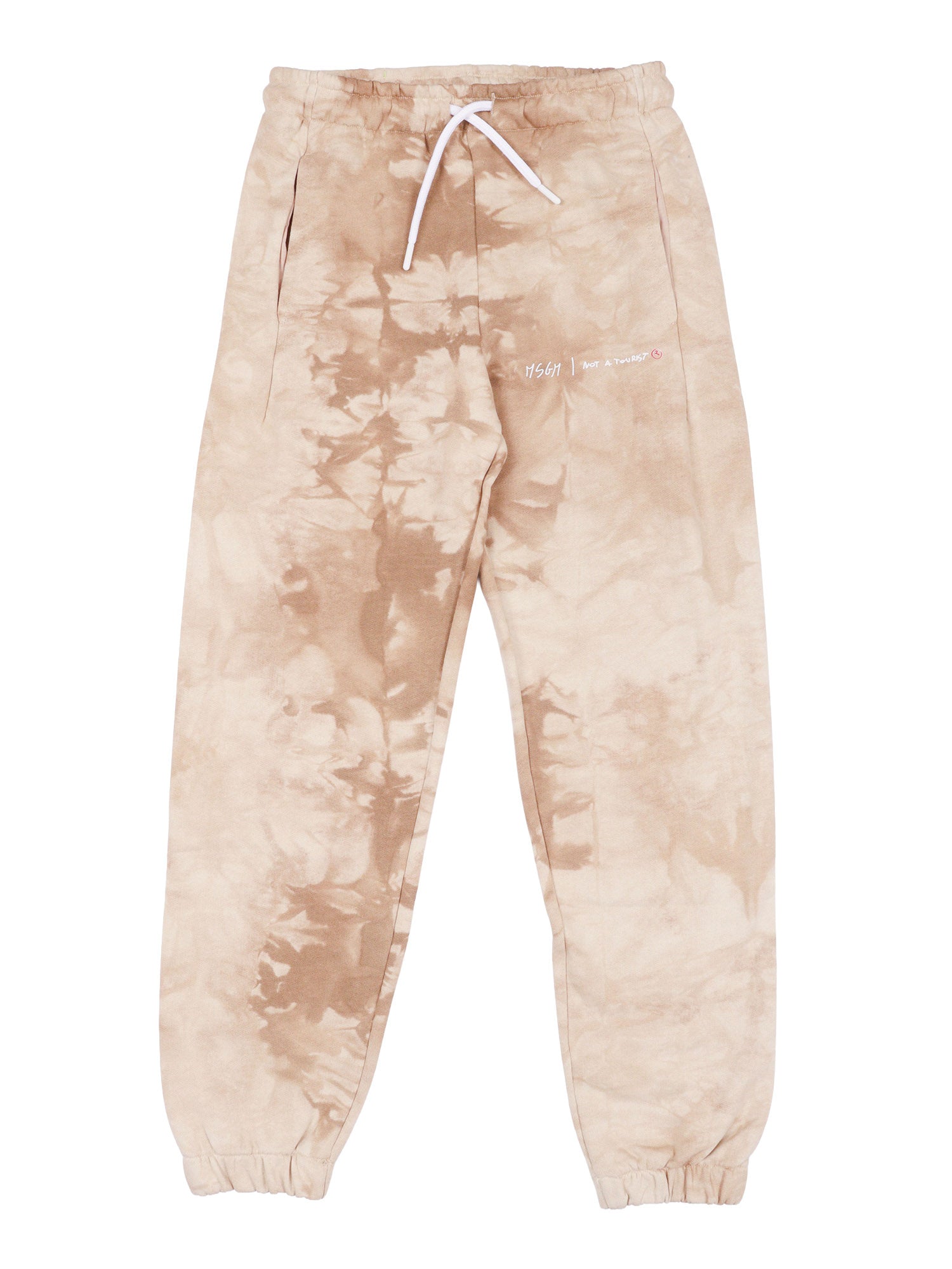 FLEECE PANTS BOY Beige Cotton Jogging