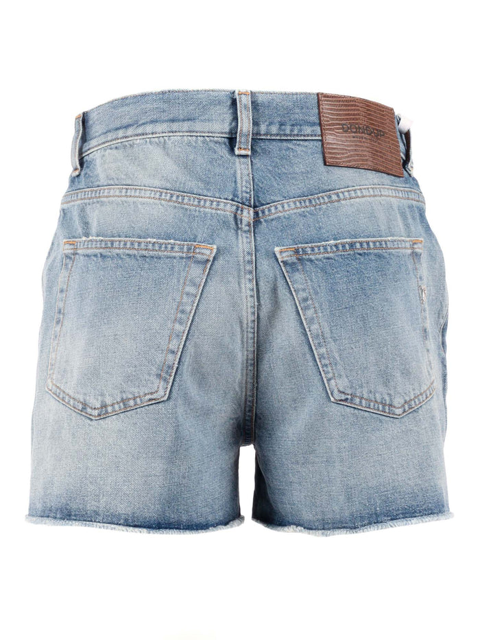 STELLA SHORTS Blue Cotton Bermuda