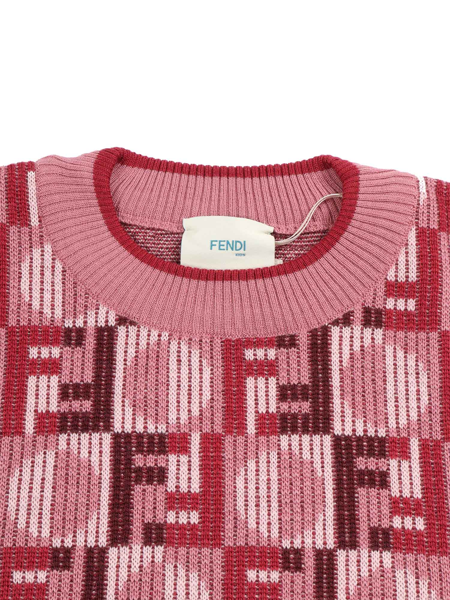 FF DAMA CREWNECK SWEATER Pink Virgin Wool