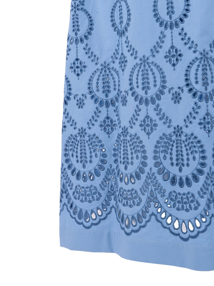 DRESS Light Blue Cotton Midi