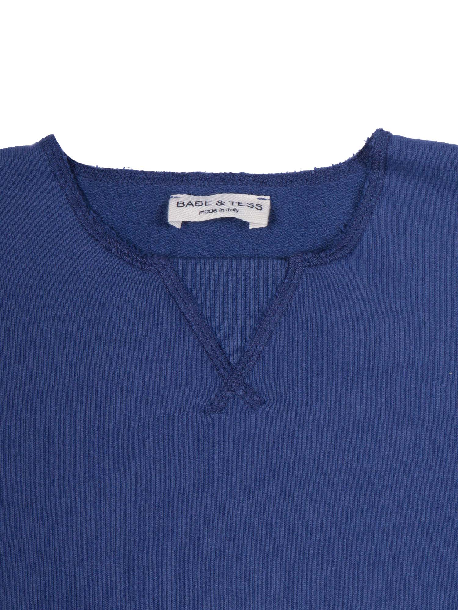 Sweatshirt Cesare Blue Cotton