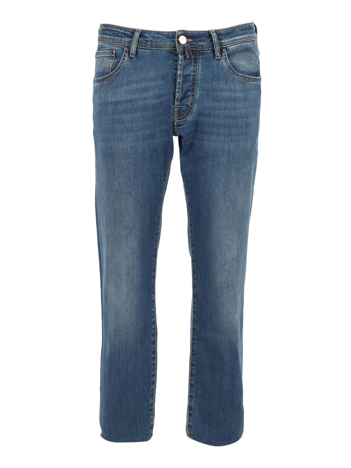 5 Pockets Slim Fit Pants Blue Jean
