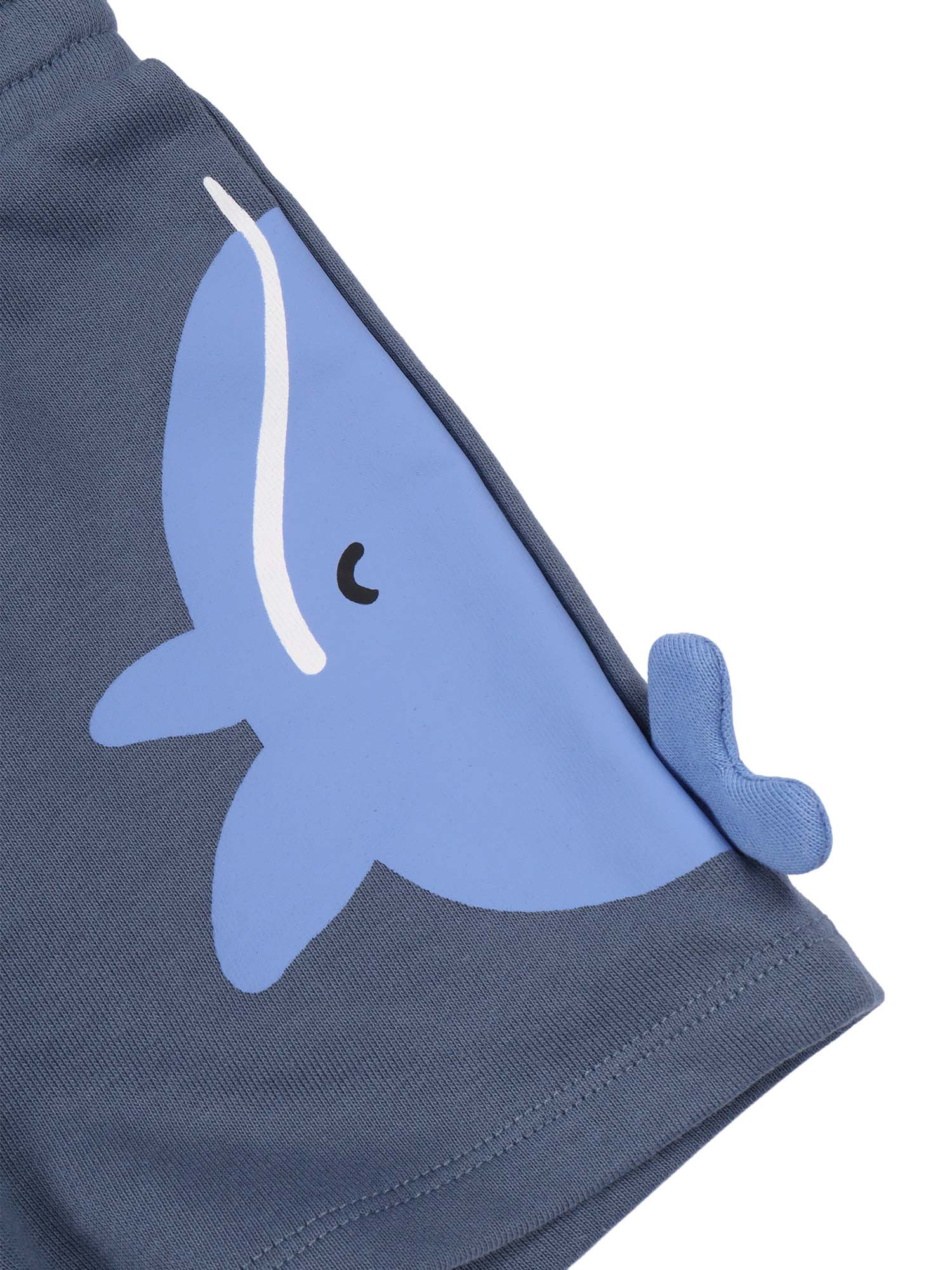JERSEY SHORTS Blue Cotton