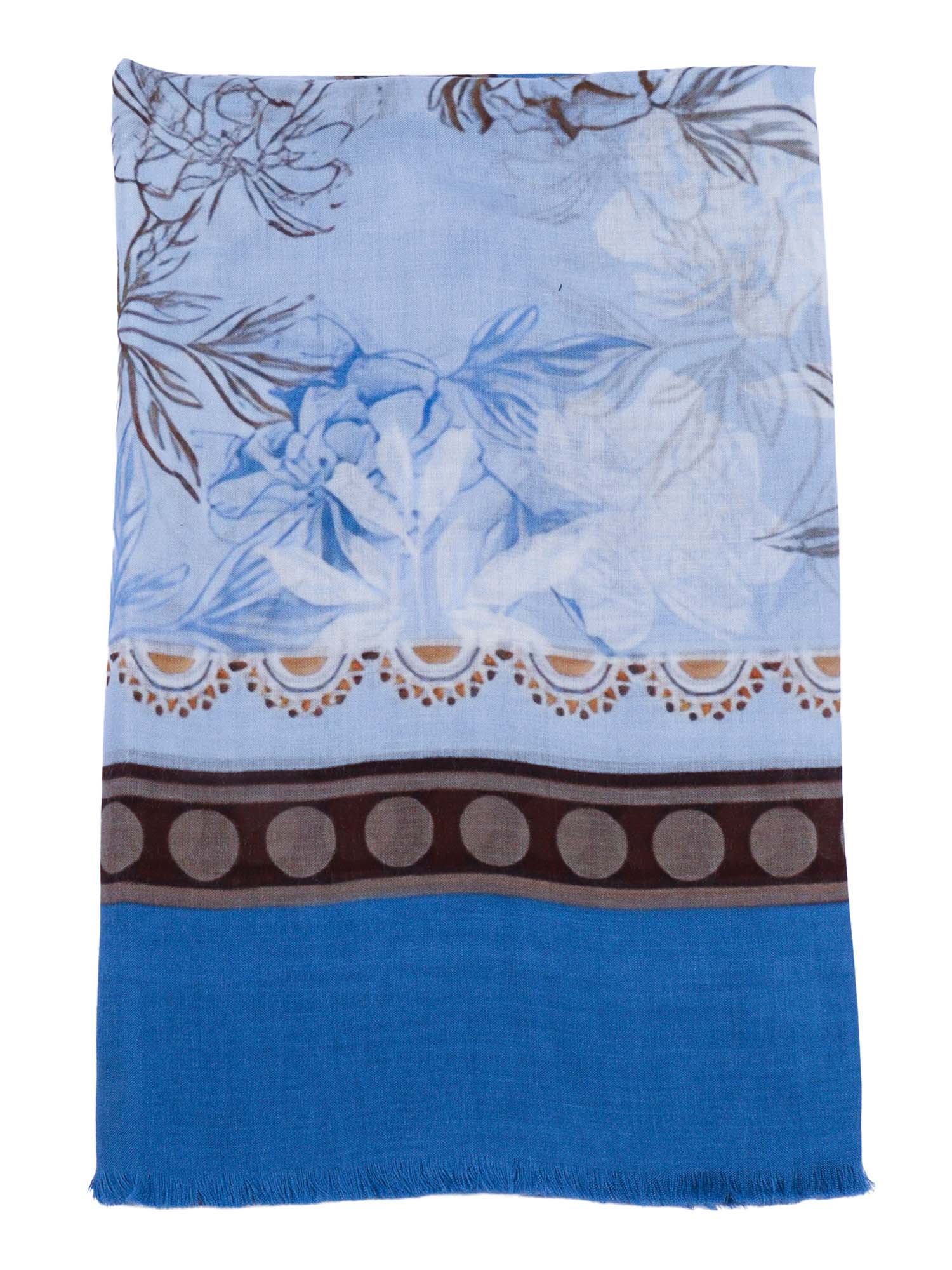 Perla Stole Blue Modal Silk Scarf