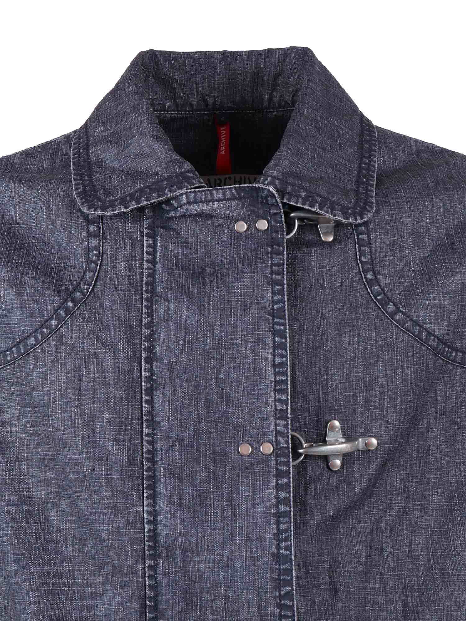4 GANCI ARCHIVE COAT Blue Linen Jacket