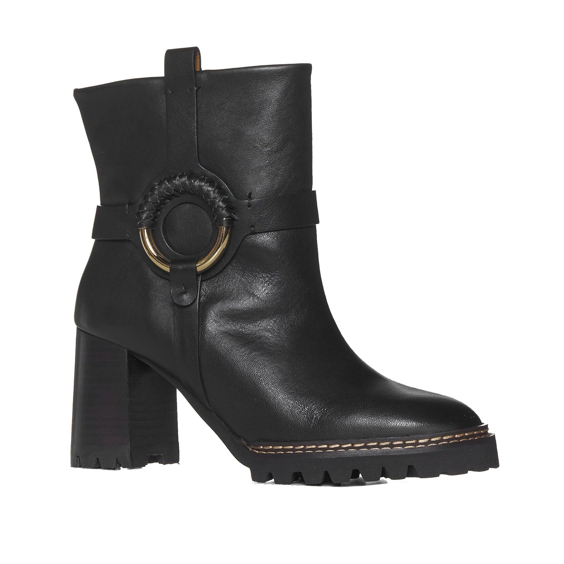 See By Chloe Hana Leather Boots Black Calf