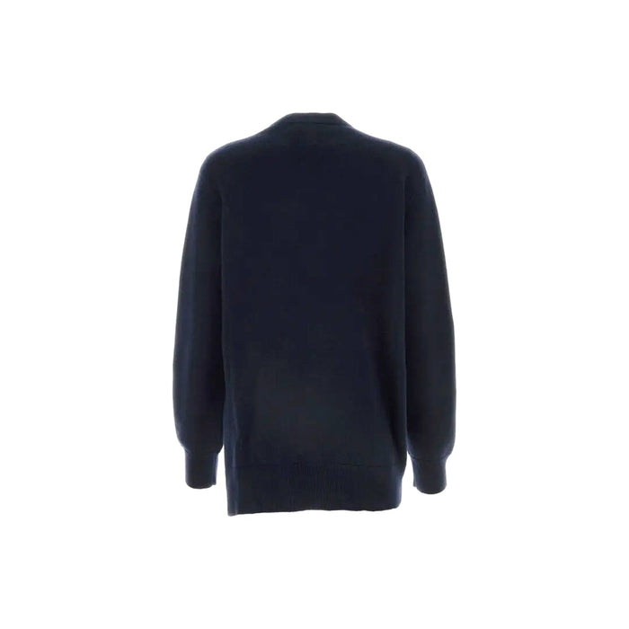Loewe Asymmetric Cashmere Cardigan Blue