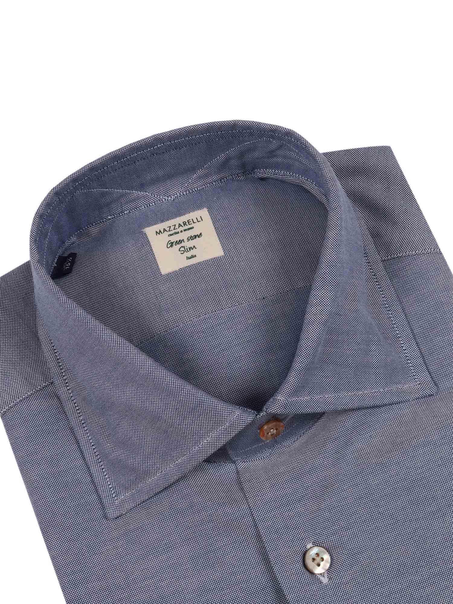 Oxford Cotton Slim Fit Shirt Blue