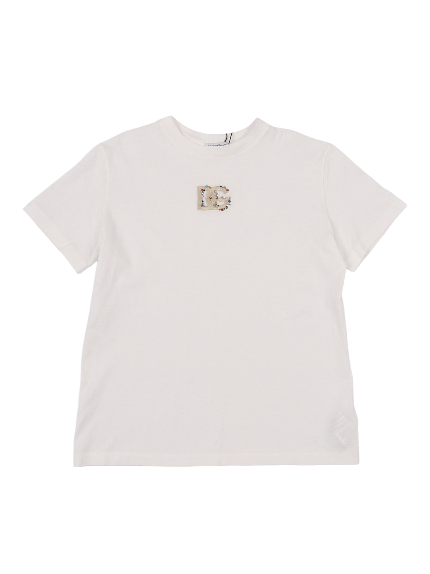T-Shirt White Cotton Short Sleeves