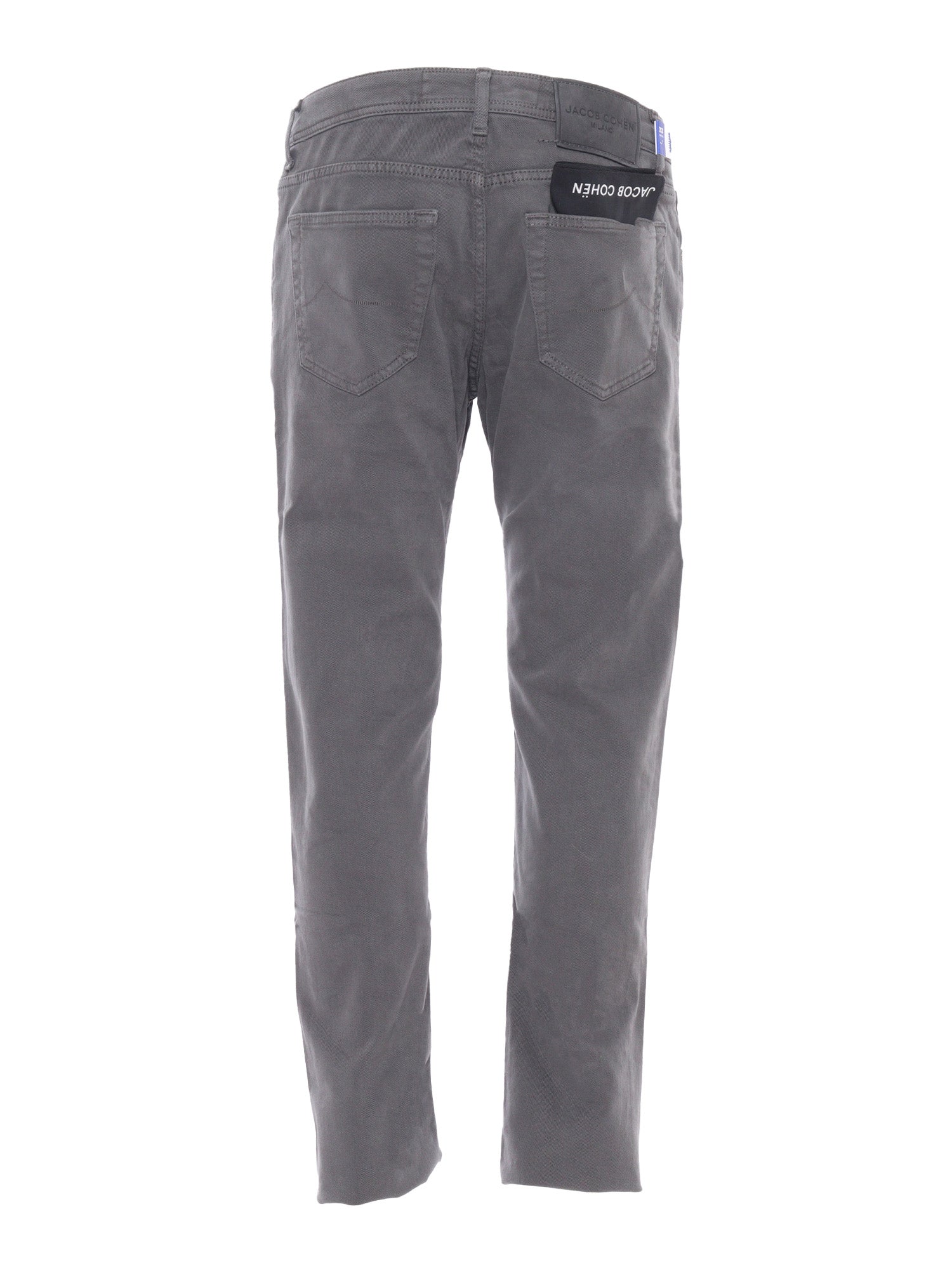 5 Pockets Pants Grey Cotton Elastane Jean
