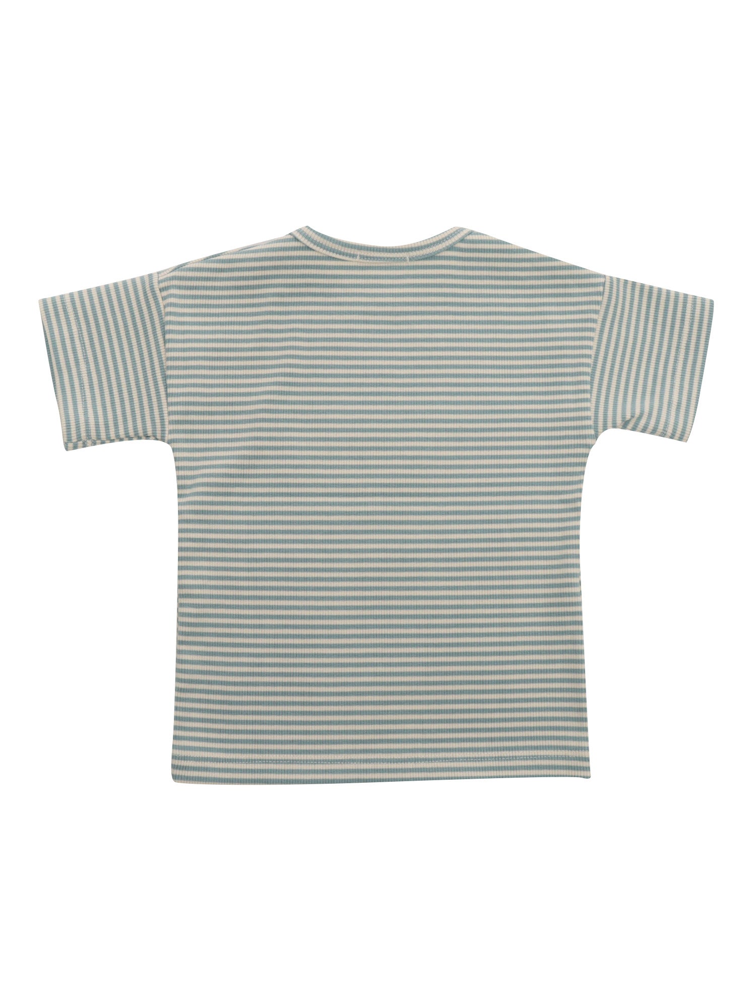 Striped T-shirt Grey Cotton Elastane Short Sleeves