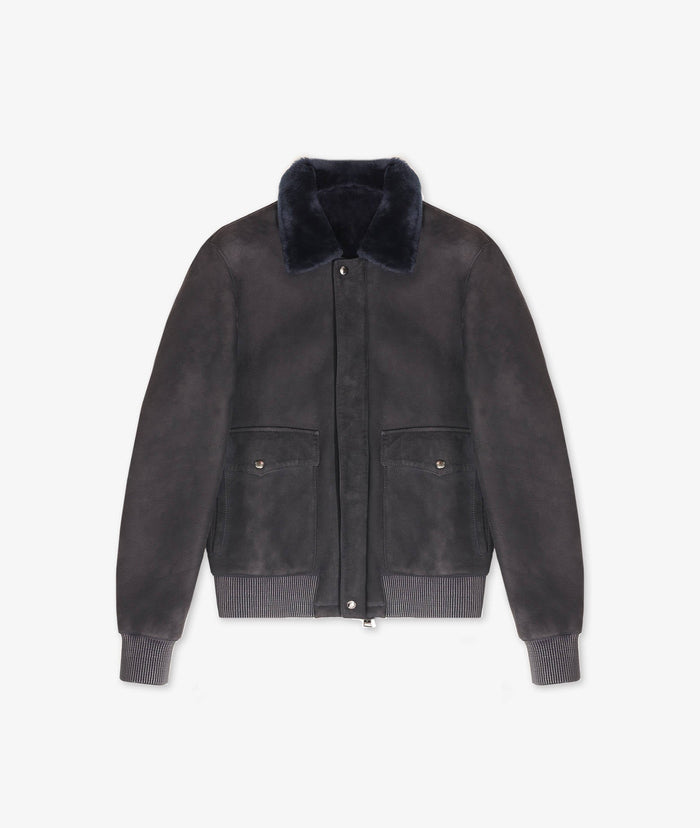 Shearling Bomber Jura Midnightblue Sportwear Blouson