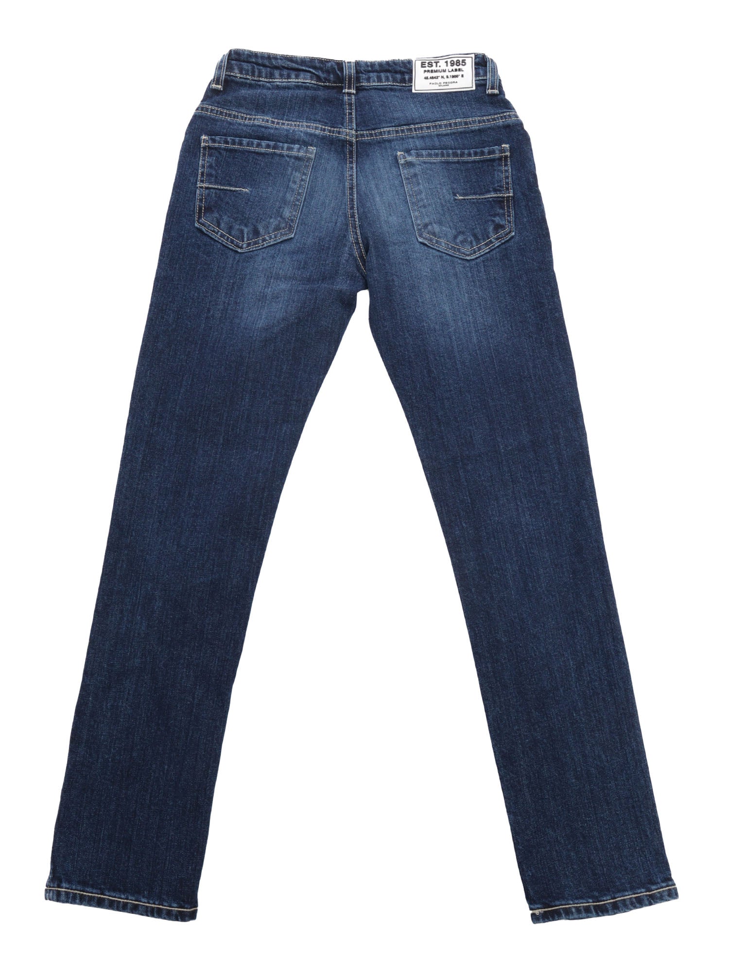 5-Pocket Jeans Blue Cotton Elastane