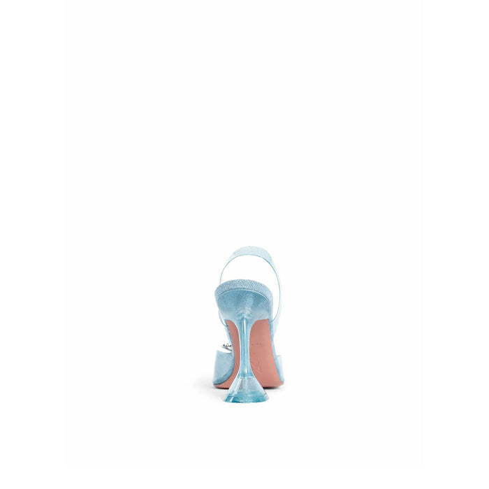Amina Muaddi 95mm Rosie Glass Pumps Blue Plexiglass
