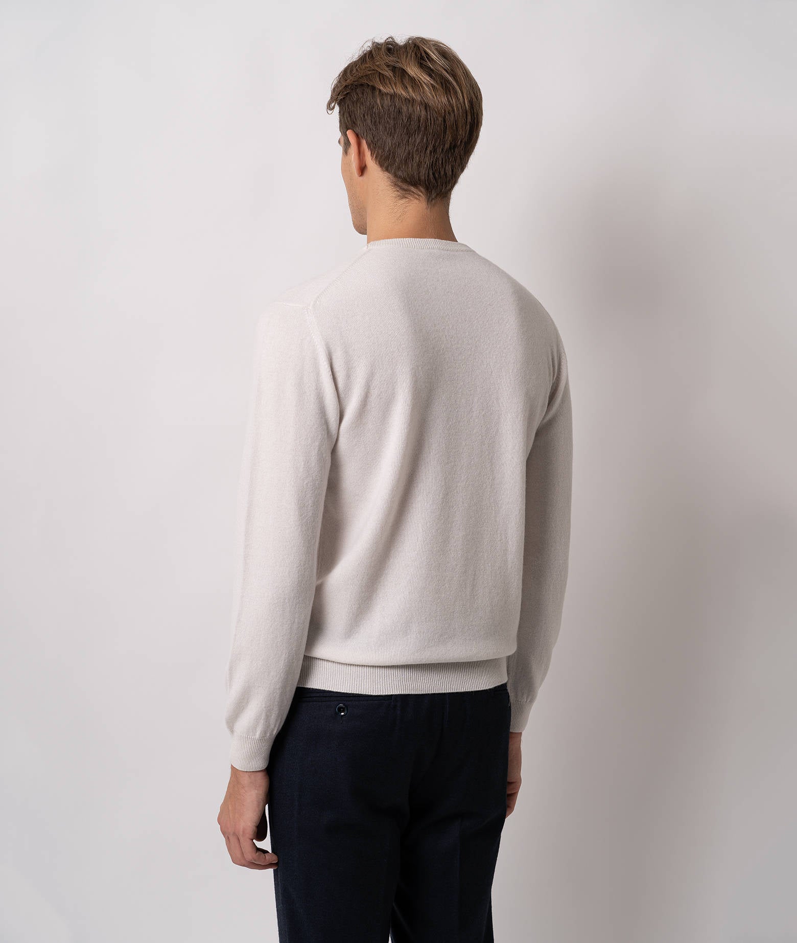 Crewneck Cashmere Sweater Ottawa Blue Basic Light Kintwear