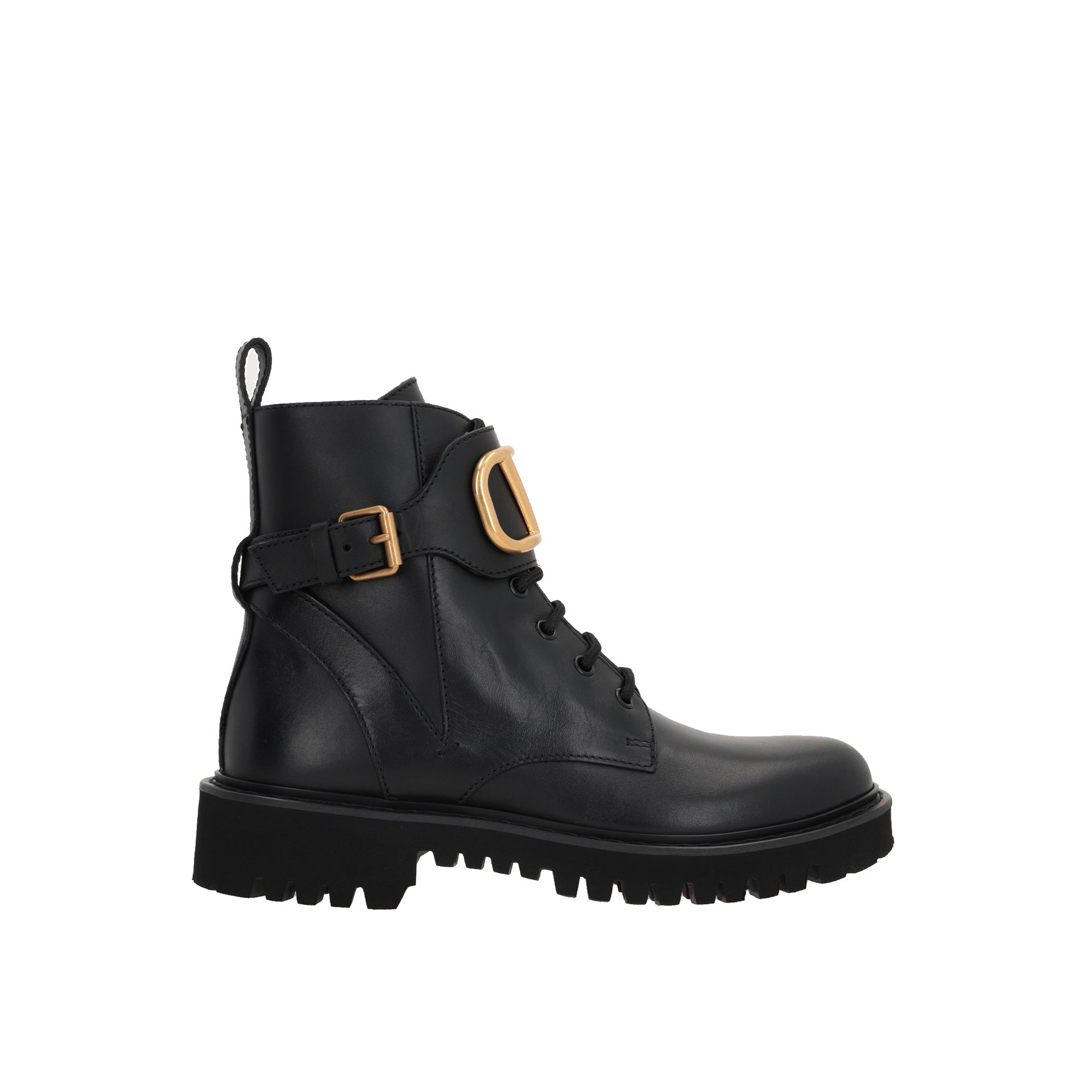Garavani Vlogo Ankle Boots Black Calf Leather