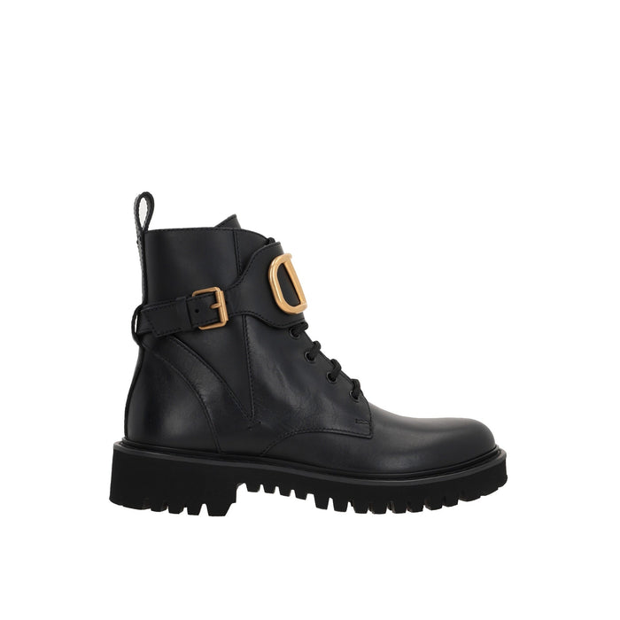 Garavani Vlogo Ankle Boots Black Calf Leather