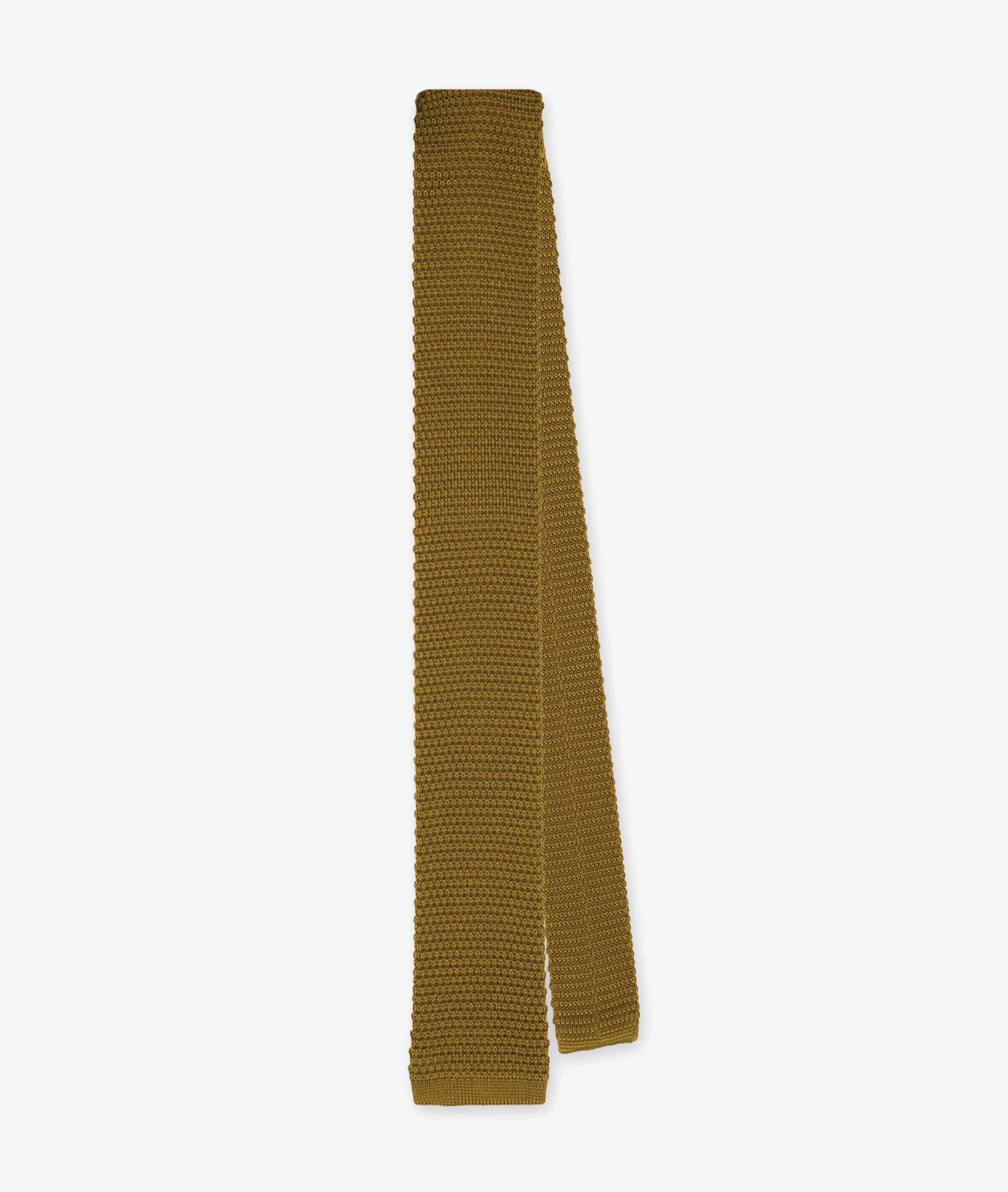 Silk Tricot Tie Darkgoldenrod Knitted
