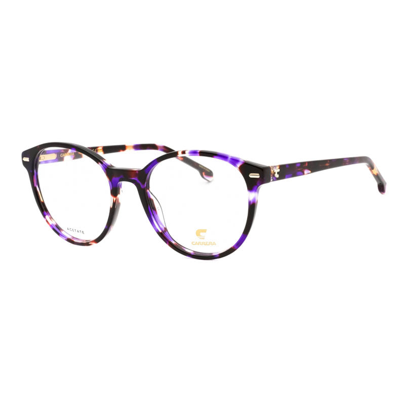 Carrera Eyeglasses Round Full Rim, Violet Havana Frame And Clear Demo Lenses Lens Carrera30100hkz00 Brown Sunglasses