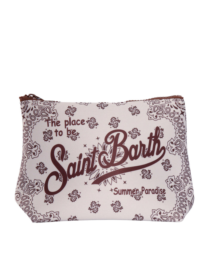 Aline-Bandanna Round 10 White Sbr Polyester Handbag