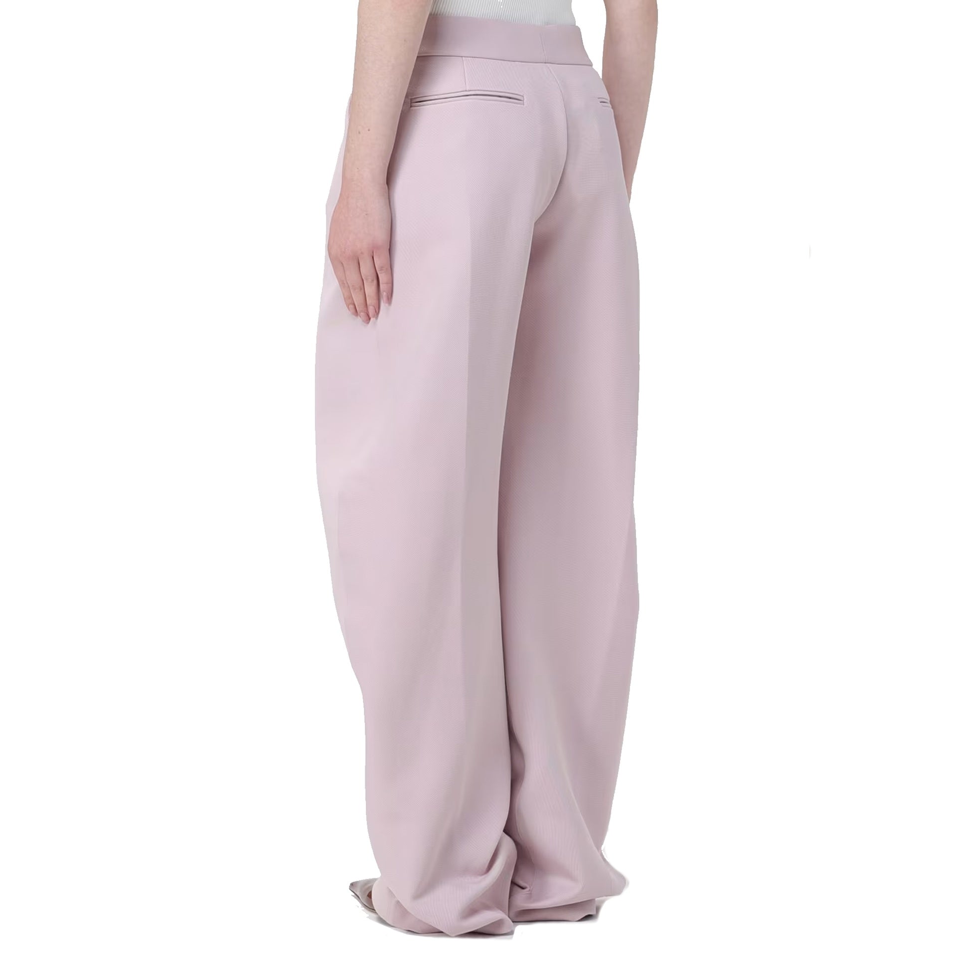 The Attico Wool Blend Taloired Pants Pink Polyamide Virgin