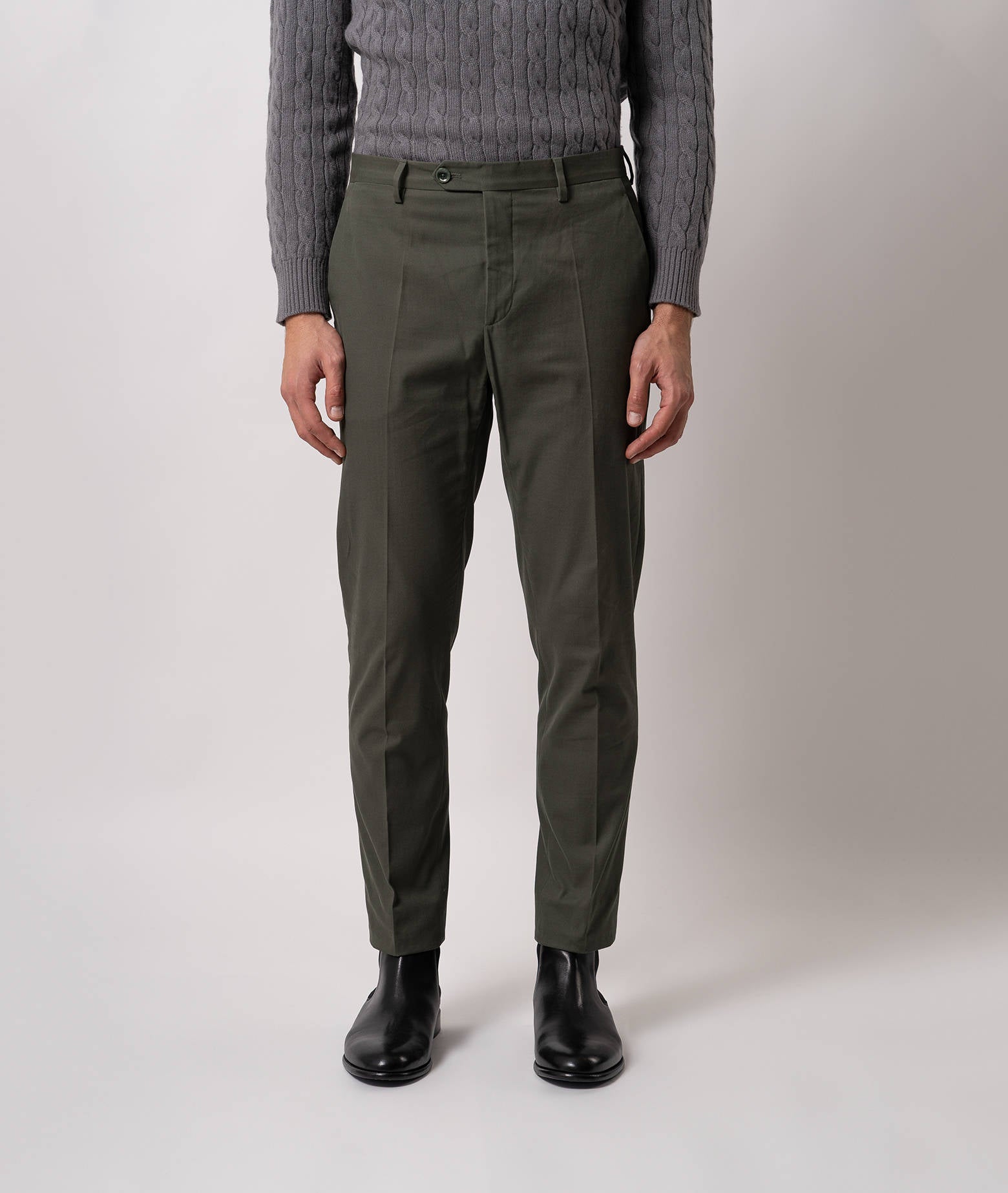Cotton Chino Gstaad Olive Sportswear Trousers