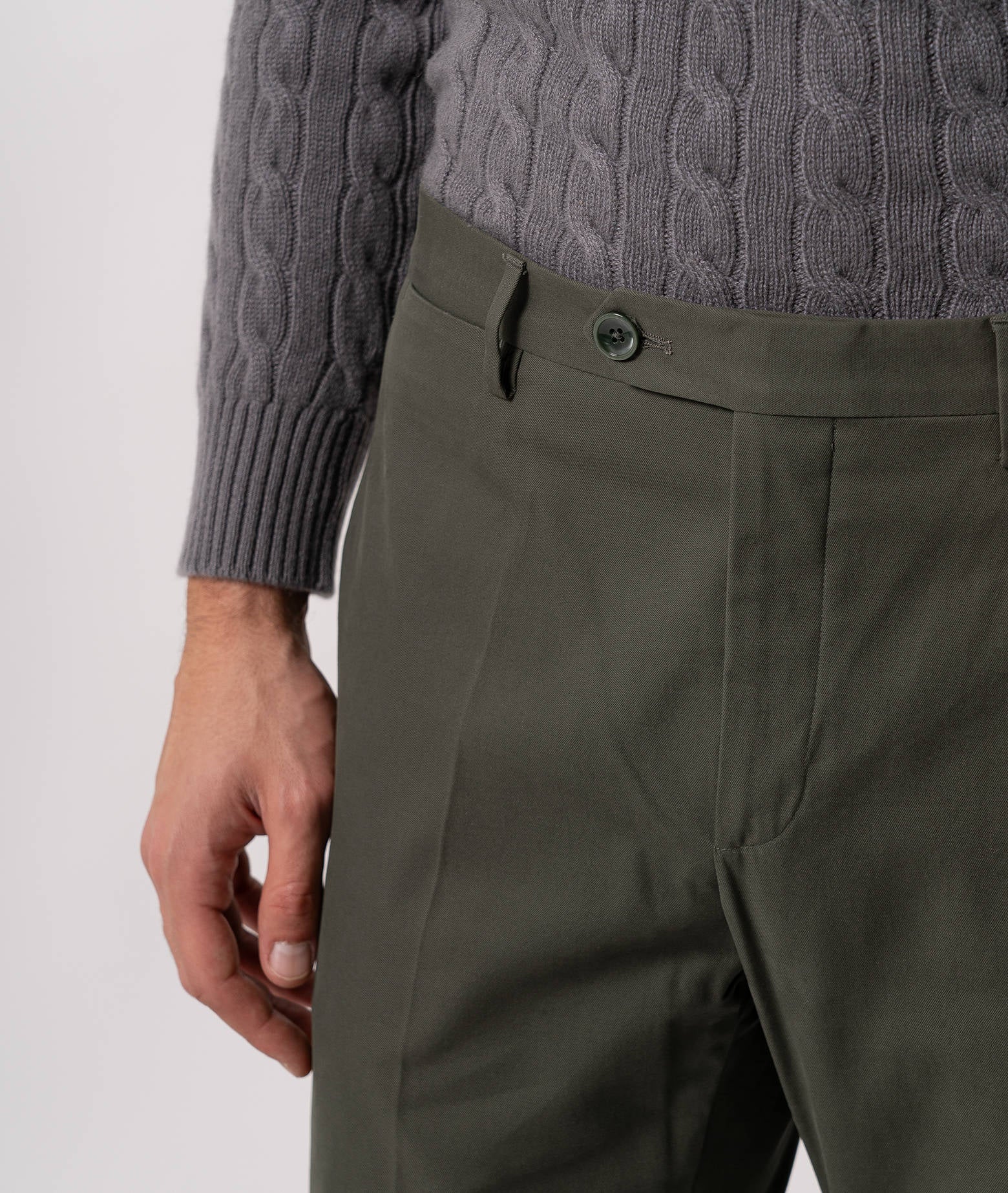 Cotton Chino Gstaad Ivory Sportswear Trousers