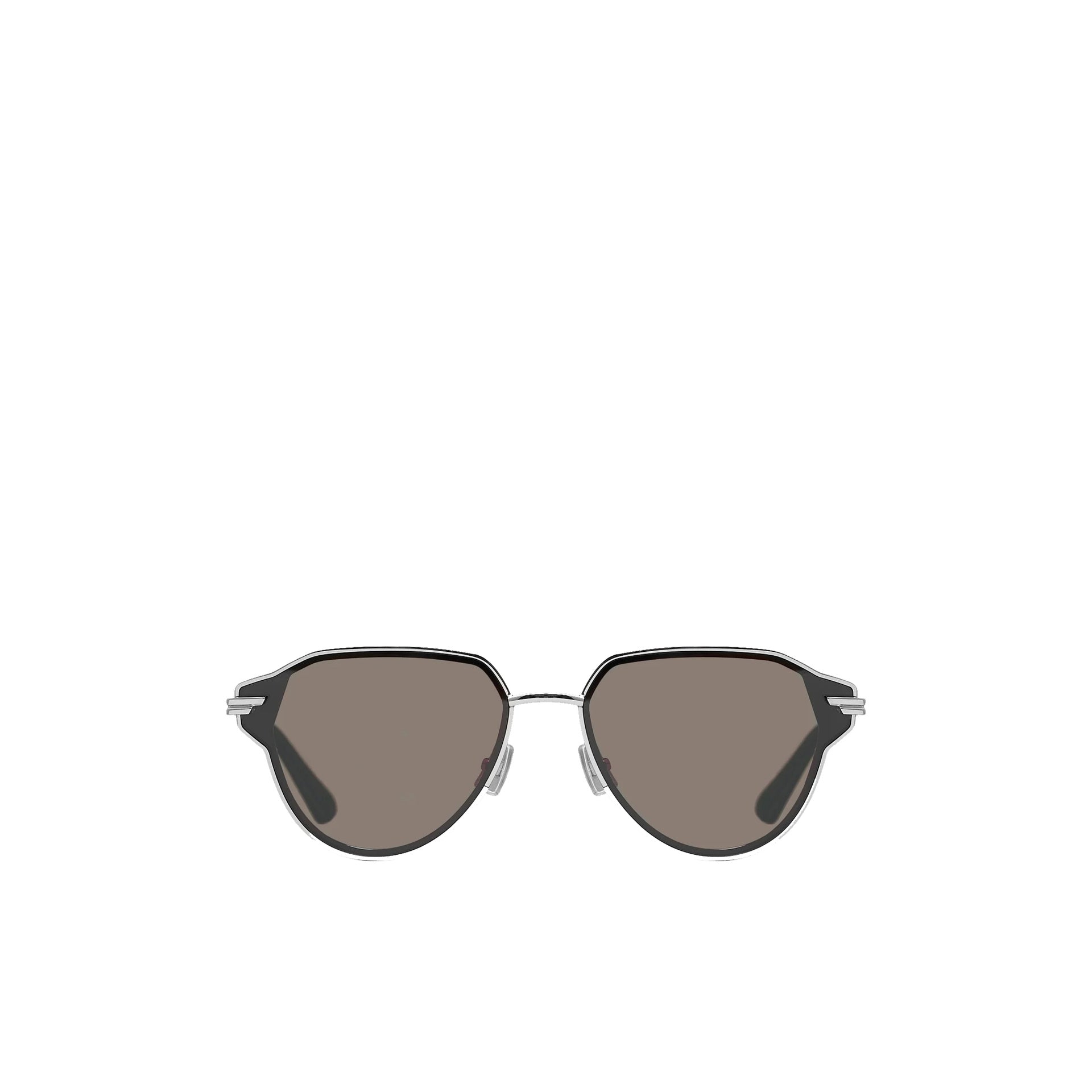 Glaze Aviator Sunglasses Silver Metal