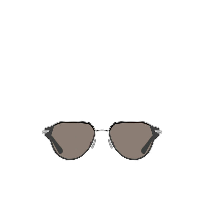 Glaze Aviator Sunglasses Silver Metal